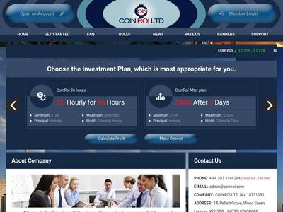 [PROBLEMS] [DELETE ACCOUNTS] coinroi.com - Min Invest 10$ - REFBACK 80% Coinroi.com