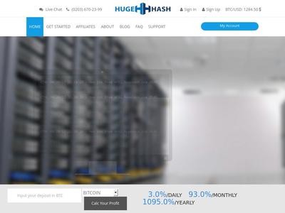 [NEW][REFBACK]Hugehash.com - Free Bonus Power, MHs 0.0100MHs  Hugehash.com