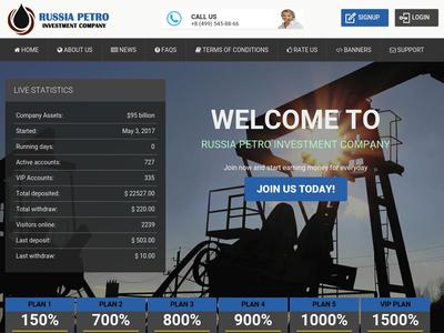 [SCAM]russia-petroltd.com - Min 1$ 150% after 1 day  Russia-petroltd.com